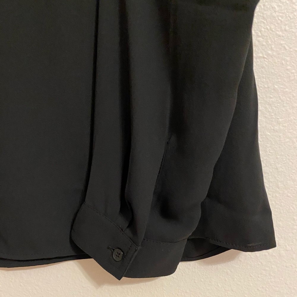 Bnwt Black Button Down From Loft - image 3